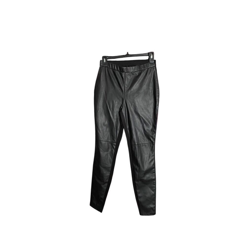 H by Holston women’s mixed media pants, faux leather Size 0